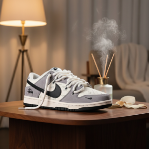 Stussy Gray Black Casual Skateboard Shoes