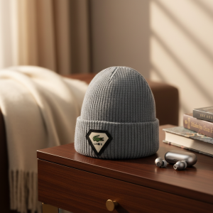 Lacoste Winter Knit Beanie Hat for Men Women Gray