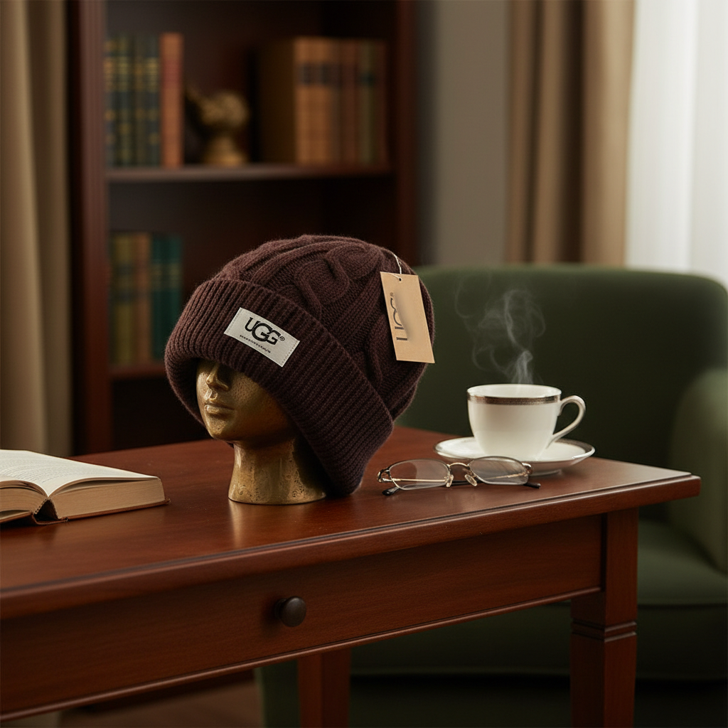 UGG Brown Knitted Winter Beanie Hat