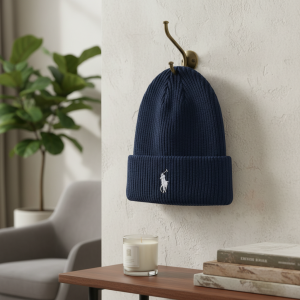 Ralph Lauren Navy Knit Beanie Hat