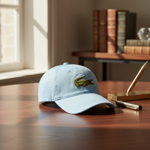 Lacoste Light Blue Cotton Adjustable Baseball Cap