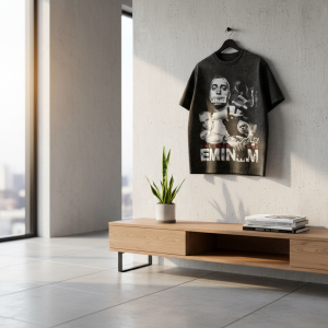 Vintage Rap Graphic Print Streetwear Black T-Shirt