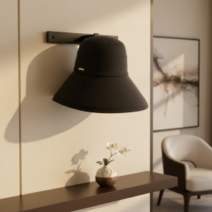 Moncler Women Black Wide Brim Sun Hat