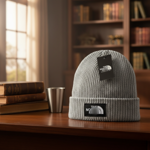 The North Face Gray Knit Beanie Hat