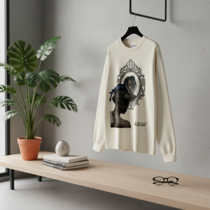 Vintage Mirror Graphic Long Sleeve T-Shirt