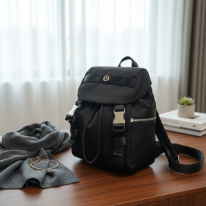 Lululemon Mini Black Nylon Backpack