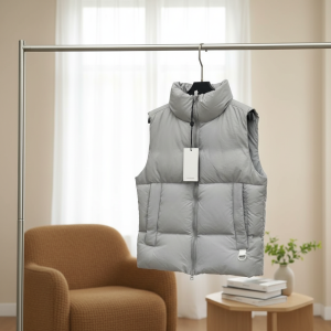 Jil Sander Gray Puffer Vest Winter Warm Outerwear