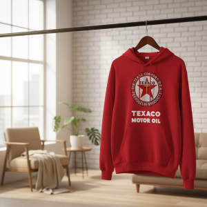 Texaco Red Graphic Print Pullover Hoodie