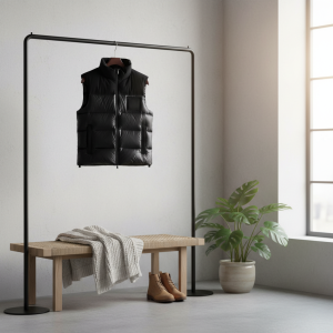 Moncler Black Puffer Down Vest Men