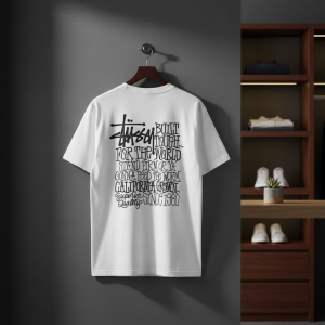 Stussy Graphic Print White Cotton T-Shirt