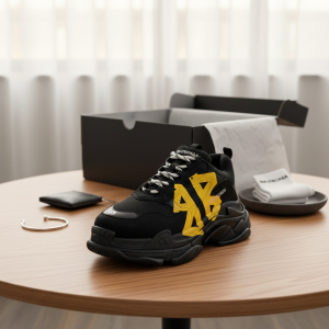 Balenciaga Triple S Black Yellow Sneakers