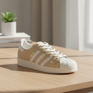 Adidas Superstar Beige White Casual Sneakers