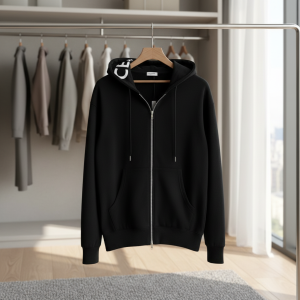 Celine Black Zip Up Hoodie Sweatshirt