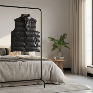 Men’s Black Puffer Vest Winter Sleeveless Jacket