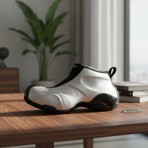 Balenciaga Silver Futuristic High Top Sneakers