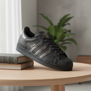 Adidas Dime Black Leather Casual Sneakers