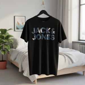 Jack & Jones Black Graphic Print Men’s T-Shirt