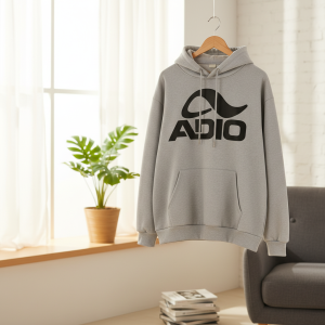 ADIO Gray Pullover Hoodie Casual Streetwear Sweater