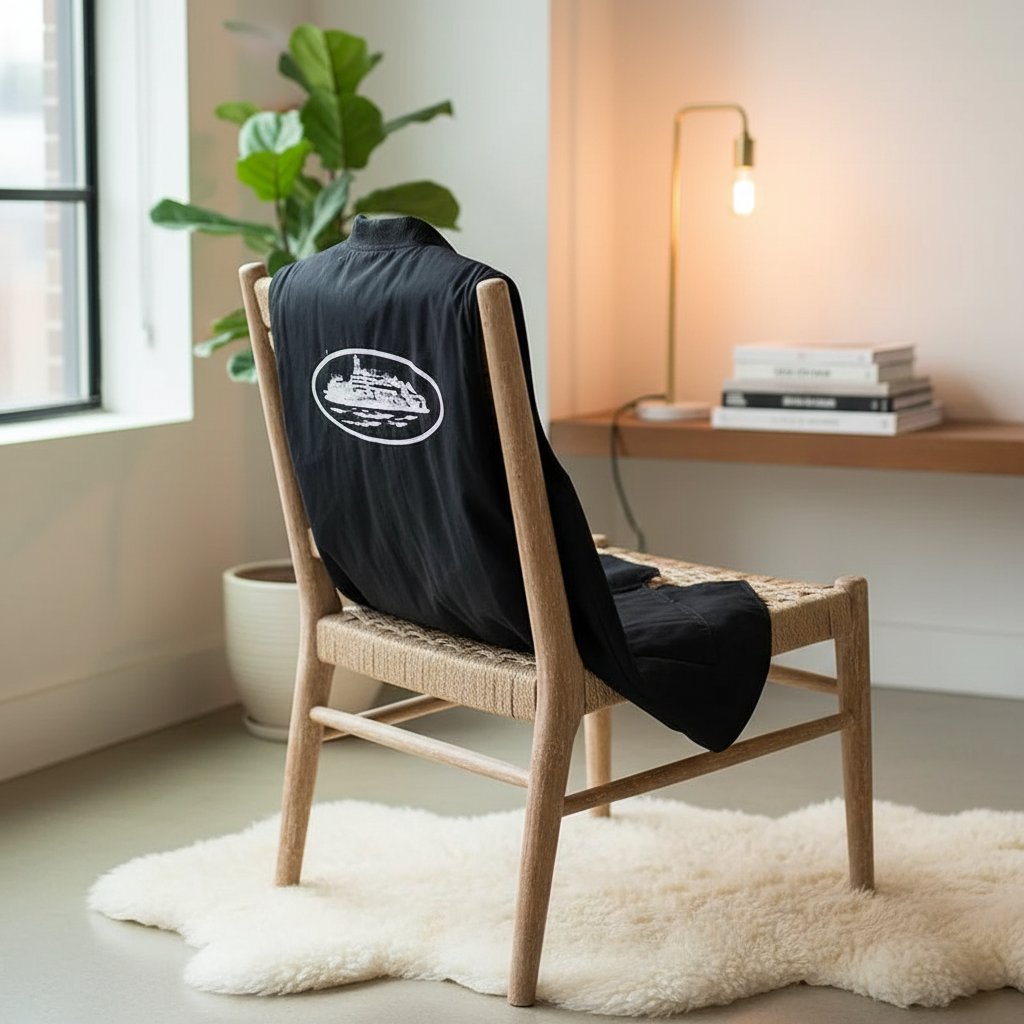 Corteiz Black Sleeveless Vest Streetwear Jacket