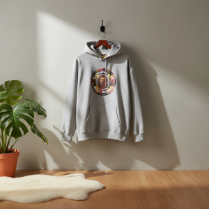 BAPE Busy Works Logo Gray Hoodie