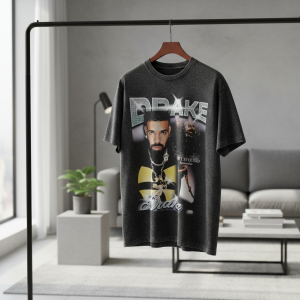 Vintage Graphic Print Streetwear Black T-Shirt