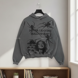 Vintage Spider Graphic Hoodie Streetwear Pullover