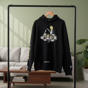 Chrome Hearts Black Graphic Cotton Hoodie