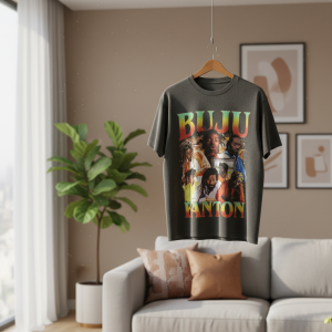 Vintage Reggae Style Graphic Print Black T-Shirt