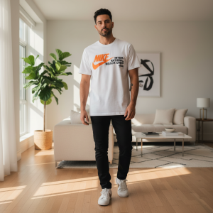 Stussy Nike Beach Crew White Graphic T-Shirt