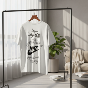 Stussy x Nike Graphic White Cotton T-Shirt