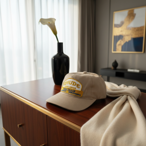 Rhude Paris Dakar Racing Service Beige Baseball Cap