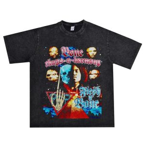 Vintage Skull Graphic Streetwear Black T-Shirt