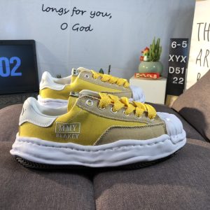 MMY Blakey Yellow Canvas Low Top Sneakers