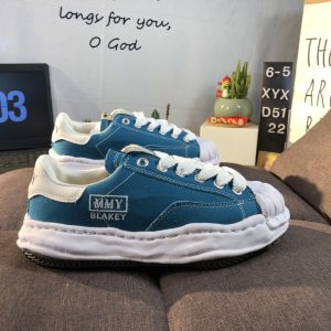 MMY Blakey Blue Canvas Low Top Sneakers