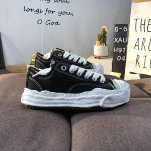 MMY Canvas Low Top Black Chunky Sneakers