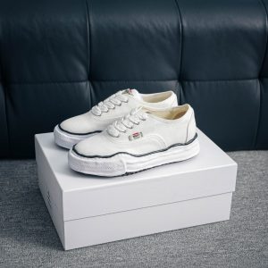 MMY Canvas Low Top White Distorted Sole Shoes