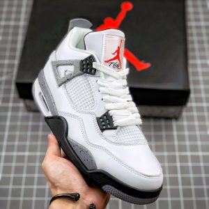 Air Jordan 4 Retro White Cement Sneakers