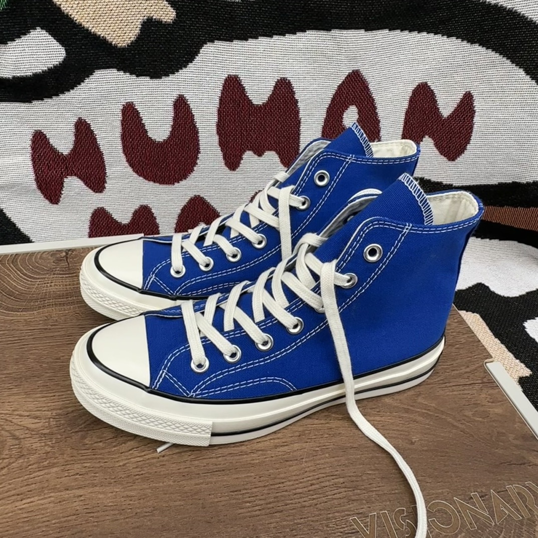 Converse High Top Blue Canvas Sneakers Shoes