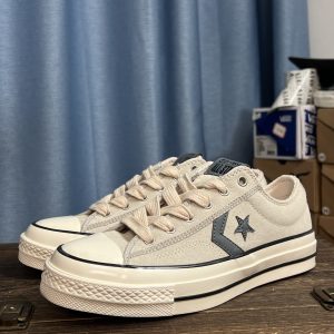 Converse Beige Canvas Low Top Sneakers
