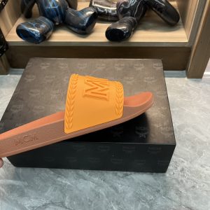 MCM Orange Slide Sandals for Men Summer