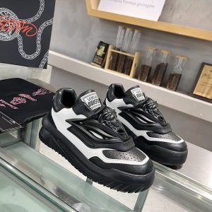 Versace Black White Fashion Sneakers Shoes