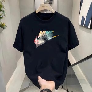 Nike Graphic Print Black Casual T-Shirt