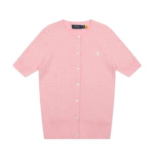 Ralph Lauren Pink Knit Short Sleeve Sweater