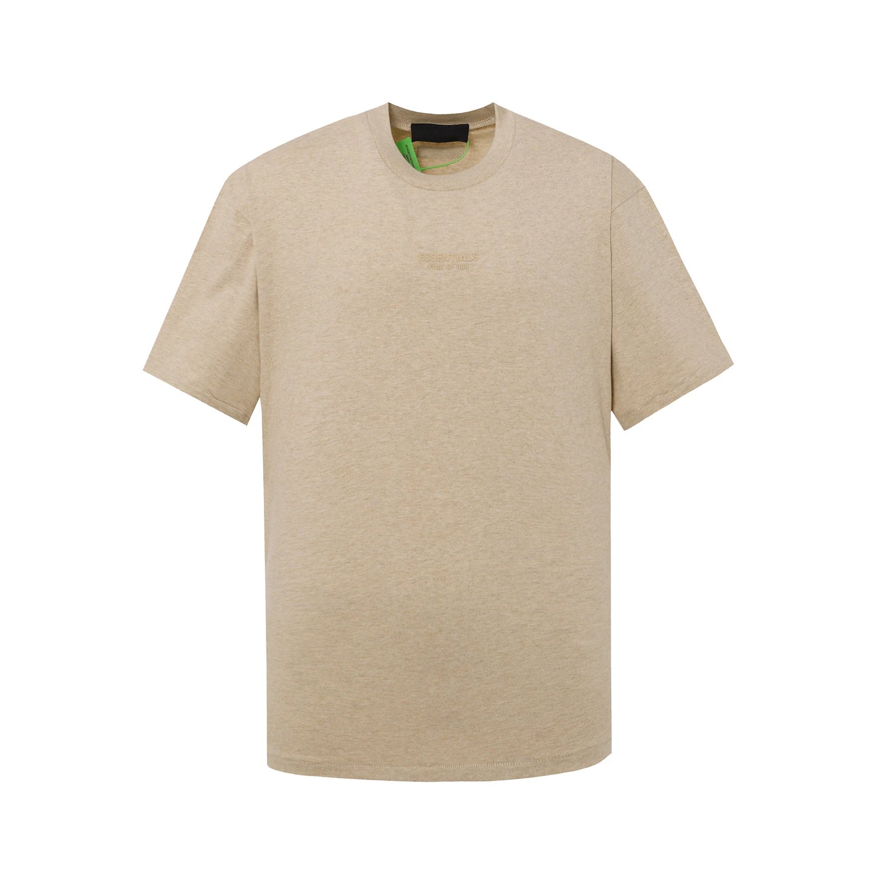 Essentials Beige Cotton Short Sleeve T-Shirt