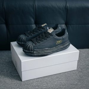 Maison Mihara Yasuhiro Blakey Black Leather Sneakers